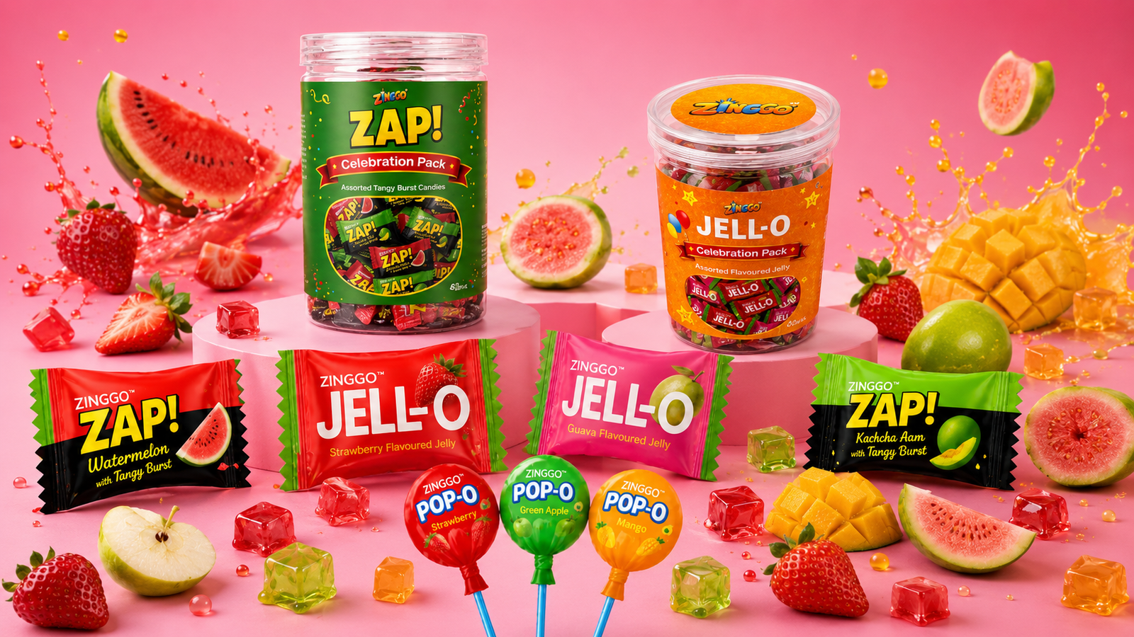 JELL-O, ZAP and POP-O: Fun Candy Products from Zinggo